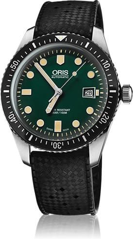 Buy Fashion ORIS DIVERS SIXTY FIVE GREEN DIAL RUBBER BAND watch 01-733-7720-4057-07-4-21-18